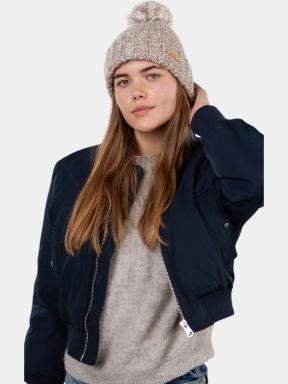 Barts Aitane Beanie női bojtos sapka szürke színben 3