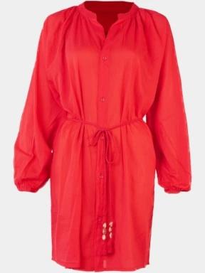Barts Cuhra Dress női strandruha piros színben 3