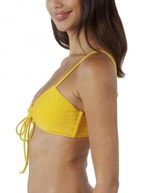 Barts Isla Bow Tie női bikini felső sárga színben 3