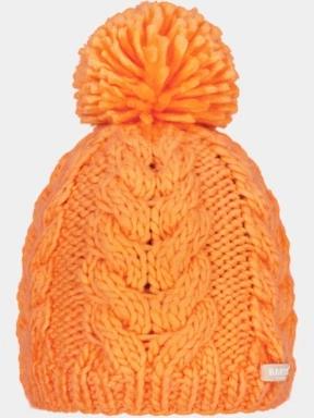 Barts Kelle Beanie női bojtos sapka narancssárga színben 1