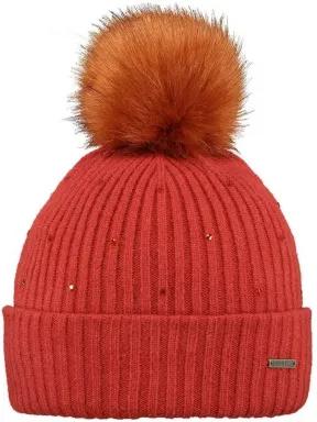 Barts Mithra Beanie női bojtos sapka piros színben 1
