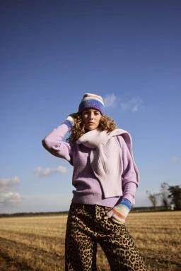 Barts Kumana Beanie női sapka lila színben 3