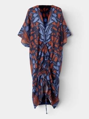 Barts Rochau Kaftan női strandruha sötétkék színben 3
