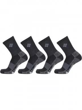 Columbia 4PP Lifestyle Moisture Control Basic Crew férfi zokni fekete színben 1
