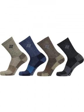 Columbia 4PP Moisture Control Basic Crew férfi zokni barna színben 1