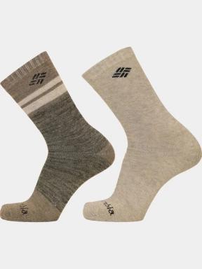 Columbia 2PP Space Dye Wool Crew Medium Weight férfi zokni barna színben 1