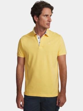 TBS Clidepol férfi galléros póló sárga színben 1