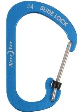 Niteize SlideLock® reteszelhető alumínium karabiner #4 - Kék karabiner kék színben 1