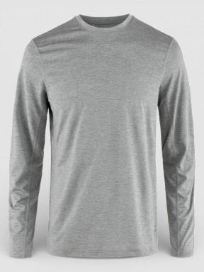 Fjallraven Abisko Day Hike LS M férfi hosszú ujjú sport póló szürke színben 1