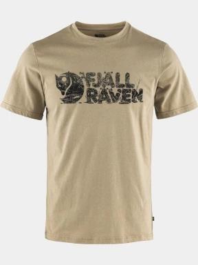 Fjallraven Lush Logo T-shirt M férfi rövid ujjú póló homok színben 1