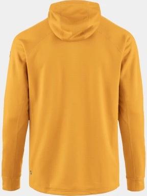 Fjallraven Abisko Grid Fleece Hoodie M férfi kapucnis pulóver sárga színben 3