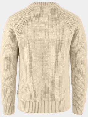 Fjallraven Övik Waffle Knit M férfi kötött pulóver homok színben 3