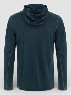 Fjallraven Abisko Wool Hoodie M férfi hosszú ujjú sport póló sötétkék színben 3