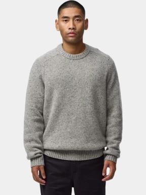 Fjallraven Övik Neps Knit Sweater M férfi kötött pulóver szürke színben 1