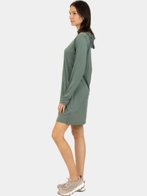 Fjallraven Abisko Sun-hoodie Dress W női pulóverruha zöld színben 3