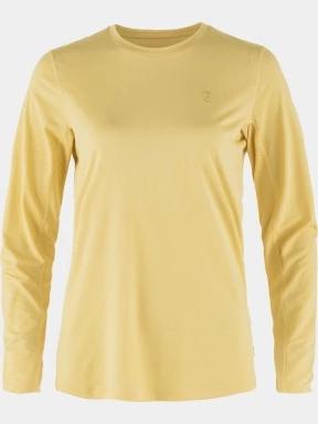 Fjallraven Abisko Day Hike LS W női hosszú ujjú sport póló sárga színben 1