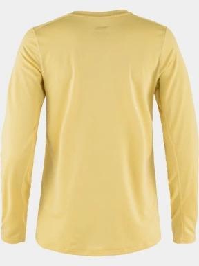 Fjallraven Abisko Day Hike LS W női hosszú ujjú sport póló sárga színben 3