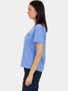 Fjallraven Lush Logo T-shirt W női rövid ujjú póló kék színben 3