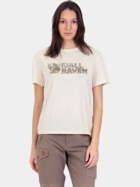 Fjallraven Lush Logo T-shirt W női rövid ujjú póló fehér színben 1