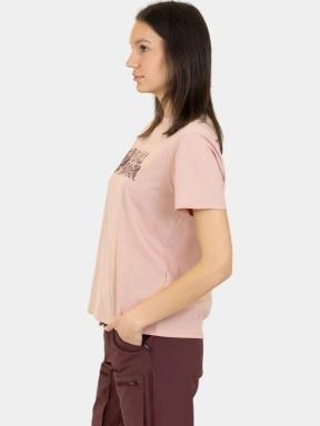 Fjallraven Lush Logo T-shirt W női rövid ujjú póló rózsaszín színben 3