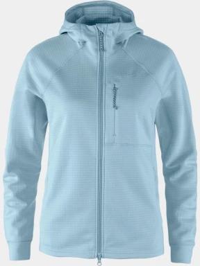 Fjallraven Abisko Grid Fleece Hoodie W női polár pulóver világoskék színben 1