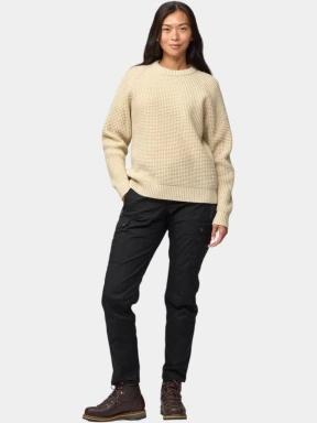 Fjallraven Övik Waffle Knit W női kötött pulóver homok színben 1