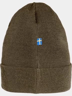 Fjallraven Classic Knit Hat kötött sapka oliva színben 3
