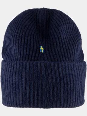 Fjallraven 1960 Logo Hat kötött sapka sötétkék színben 3