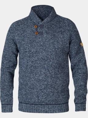 Fjallraven Lada Sweater M férfi kötött pulóver sötétkék színben 1