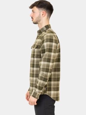 Fjallraven Singi Heavy Flannel Shirt M férfi hosszú ujjú túraing zöld színben 3