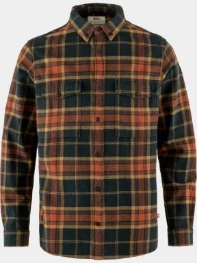 Fjallraven Övik Twill Shirt M férfi hosszú ujjú ing narancssárga színben 1