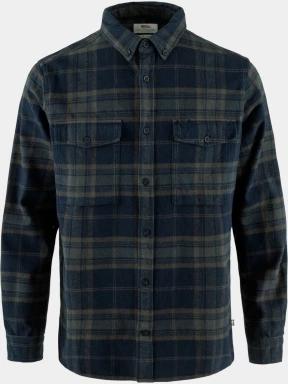 Fjallraven Övik Twill Shirt M férfi hosszú ujjú ing sötétkék színben 1