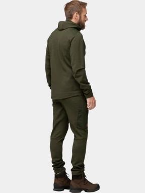 Fjallraven Keb Fleece Hoodie M férfi kapucnis pulóver zöld színben 3