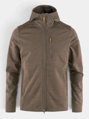 Fjallraven Keb Fleece Hoodie M férfi polár pulóver barna színben 1