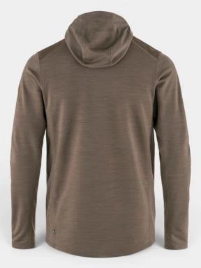 Fjallraven Keb Fleece Hoodie M férfi polár pulóver barna színben 3