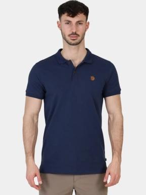 Fjallraven Övik Polo Shirt M férfi galléros póló sötétkék színben 1
