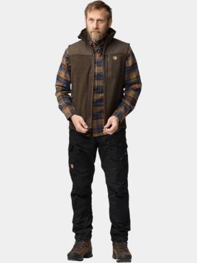 Fjallraven Buck Fleece Vest M férfi mellény oliva színben 1