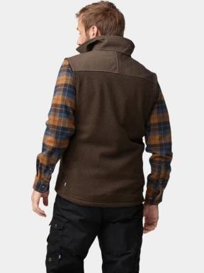 Fjallraven Buck Fleece Vest M férfi mellény oliva színben 3