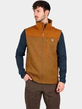 Fjallraven Buck Fleece Vest M férfi polár mellény barna színben 1