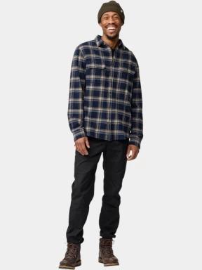 Fjallraven Övik Heavy Flannel Shirt M férfi hosszú ujjú ing sötétkék színben 1
