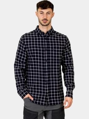 Fjallraven Övik Flannel Shirt M férfi hosszú ujjú ing sötétkék színben 1
