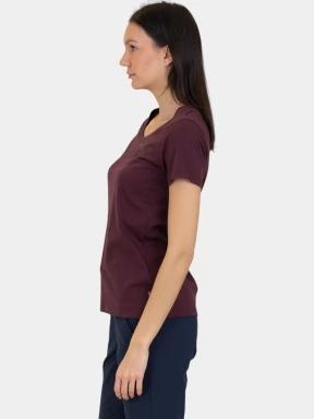 Fjallraven 1960 Logo T-shirt W női rövid ujjú póló bordó színben 3