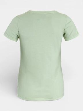 Fjallraven 1960 Logo T-shirt W női rövid ujjú póló világoszöld színben 3