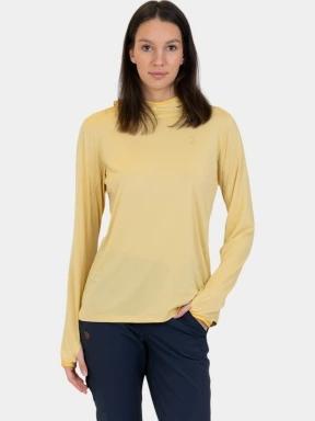 Fjallraven Abisko Sun-hoodie W női kapucnis pulóver sárga színben 1