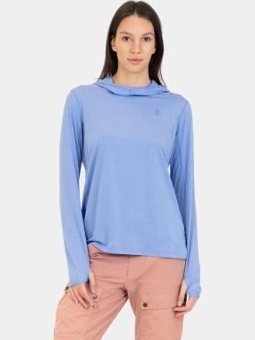 Fjallraven Abisko Sun-hoodie W női kapucnis pulóver kék színben 1
