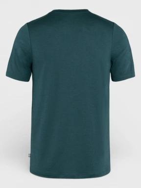 Fjallraven Abisko Wool Classic SS M férfi rövid ujjú sport póló sötétkék színben 3