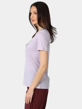Fjallraven Abisko Wool Fox SS W női rövid ujjú sport póló lila színben 3