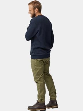Fjallraven Fjällräven Logo Sweater M férfi pulóver sötétkék színben 3