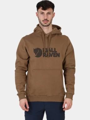 Fjallraven Fjällräven Logo Hoodie M férfi kapucnis pulóver barna színben 1