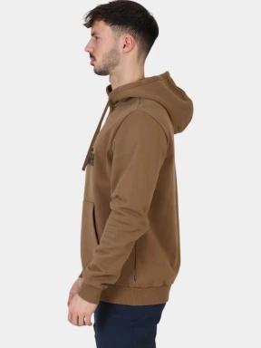 Fjallraven Fjällräven Logo Hoodie M férfi kapucnis pulóver barna színben 3